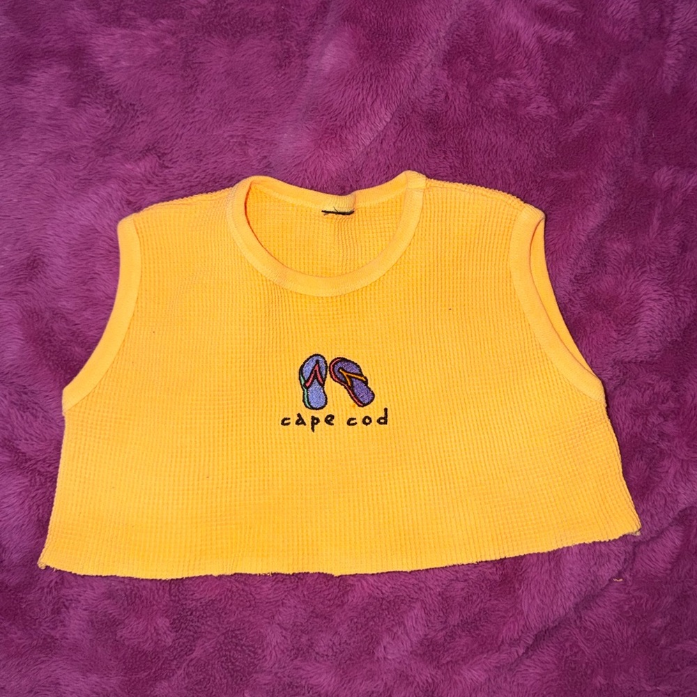 Vintage Cape Cod Yellow Crop Top